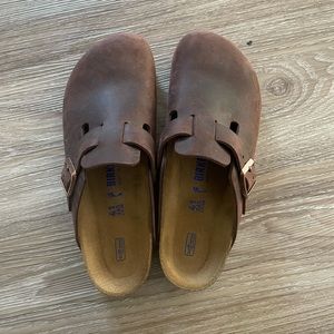 Birkenstock Boston Oiled Leather Habana size 41 (10-10.5) Narrow LIKE NEW